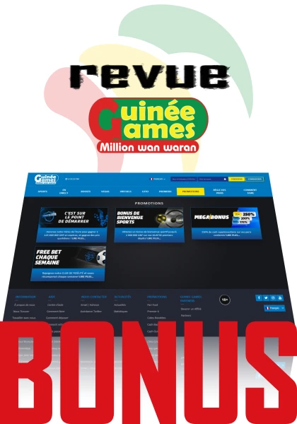 L'offre de bienvenue de Guinée Games